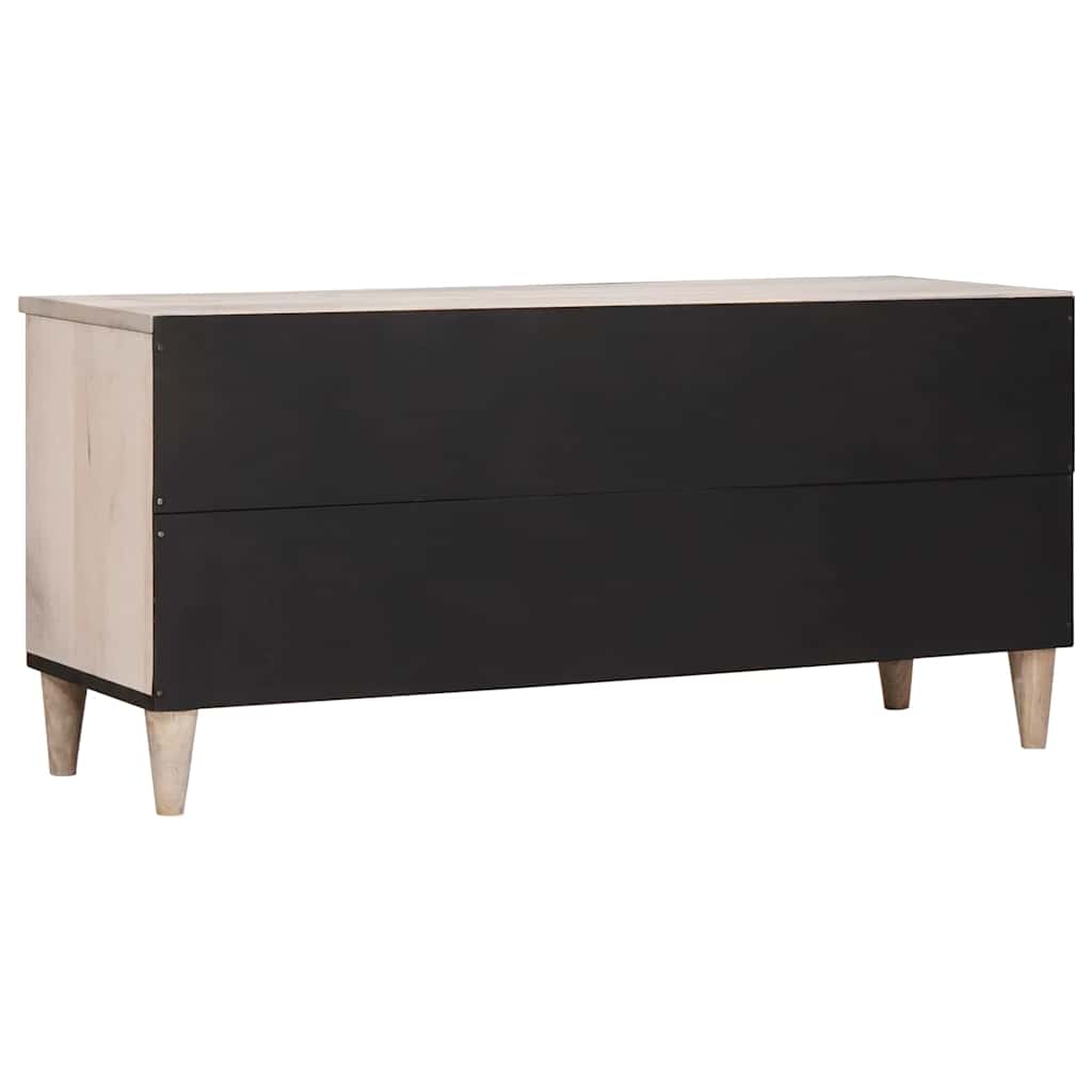 TV-skab med skuffe Bleg Hvid 100 x 33 x 46 cm Massivt mangotræ