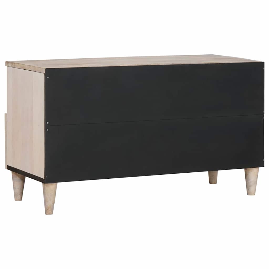 TV-skab med skuffe Bleg Hvid 80 x 33 x 46 cm Massivt mangotræ
