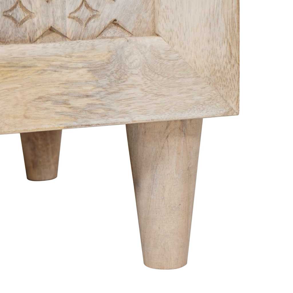 Sideboard Bleg Hvid 40 x 33 x 75 cm Massivt mangotræ