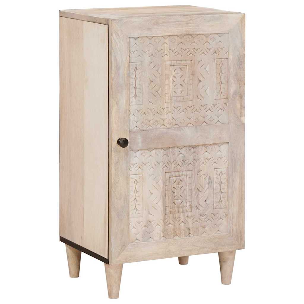 Sideboard Bleg Hvid 40 x 33 x 75 cm Massivt mangotræ