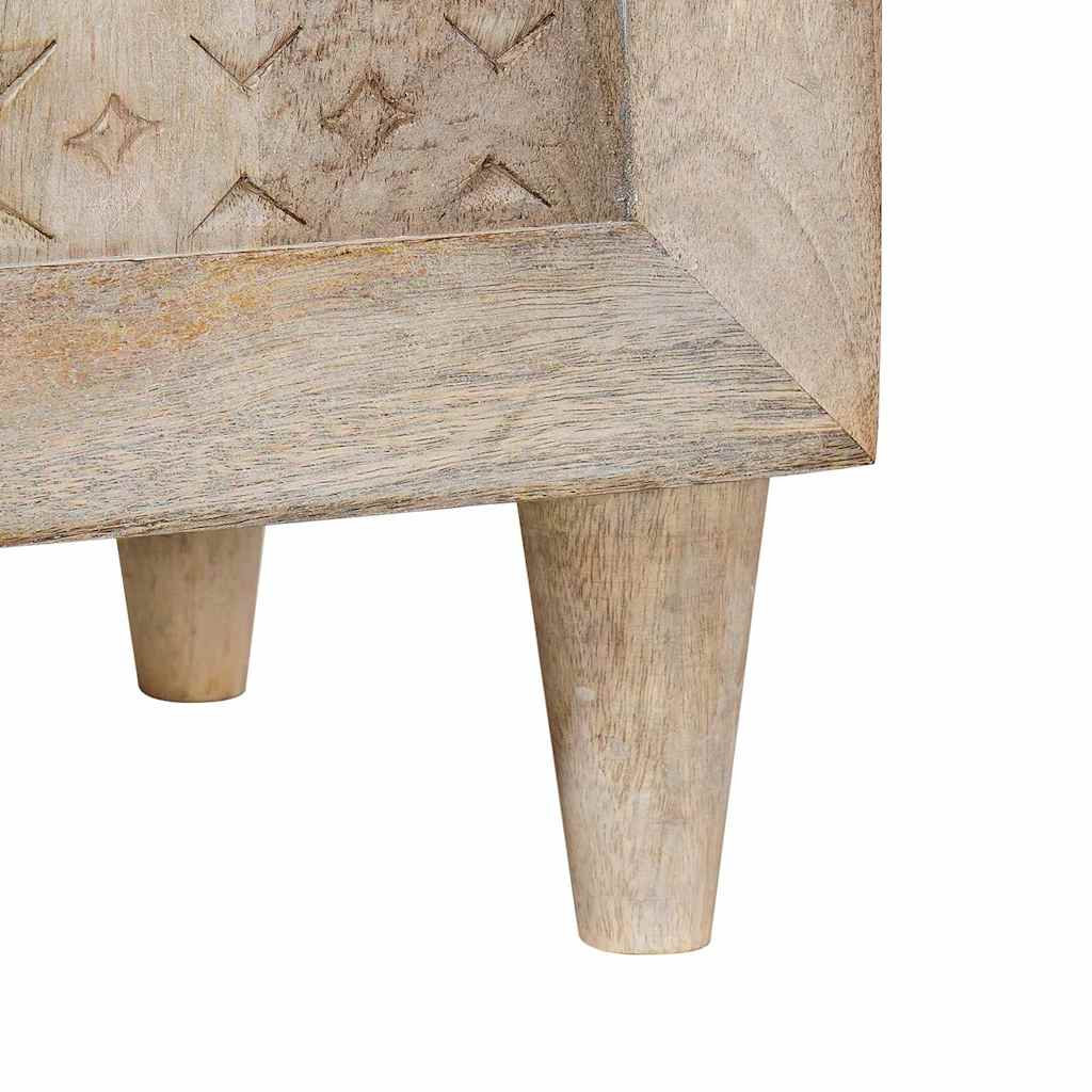 Sideboard Bleg Hvid 60 x 33 x 75 cm Massivt mangotræ