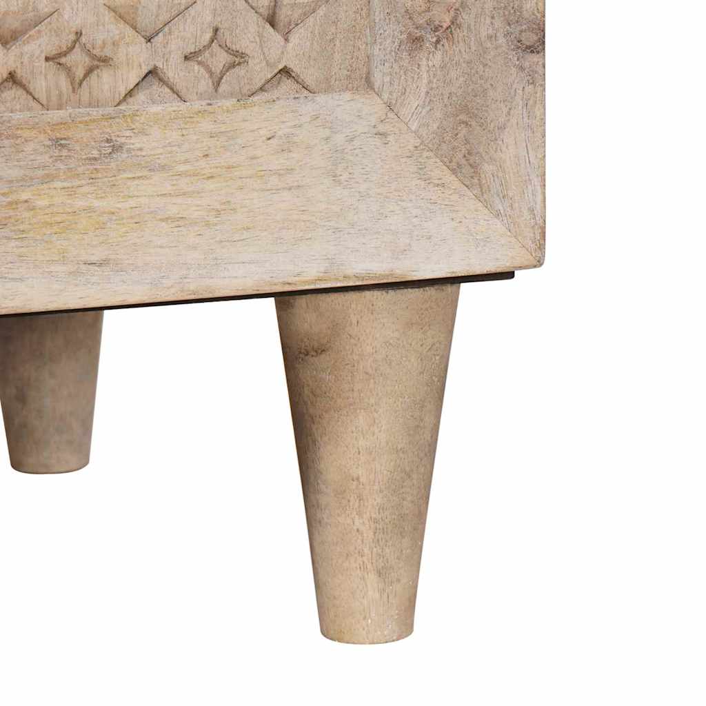 Sideboard Bleg Hvid 60 x 33 x 75 cm Massivt mangotræ
