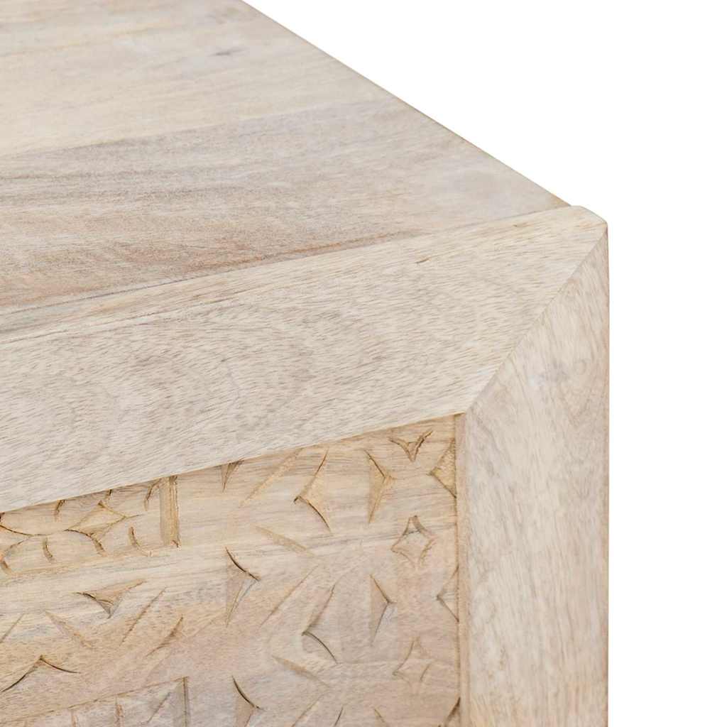 Sideboard Bleg Hvid 80 x 33 x 75 cm Massivt mangotræ