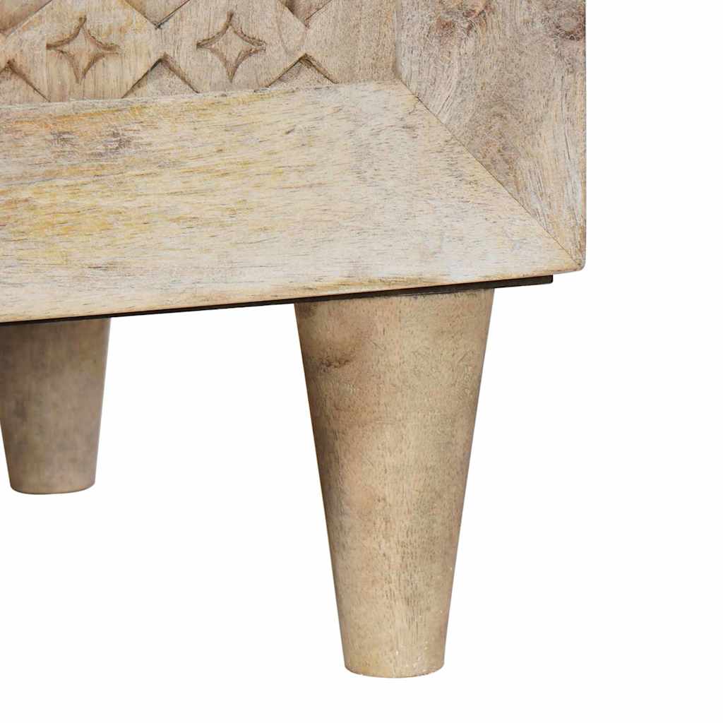 Sideboard Bleg Hvid 80 x 33 x 75 cm Massivt mangotræ