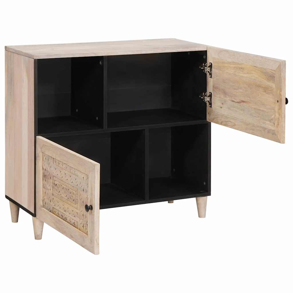 Sideboard Bleg Hvid 80 x 33 x 75 cm Massivt mangotræ