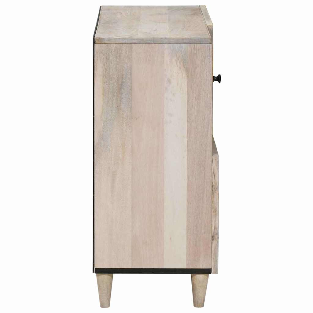 Sideboard Bleg Hvid 80 x 33 x 75 cm Massivt mangotræ