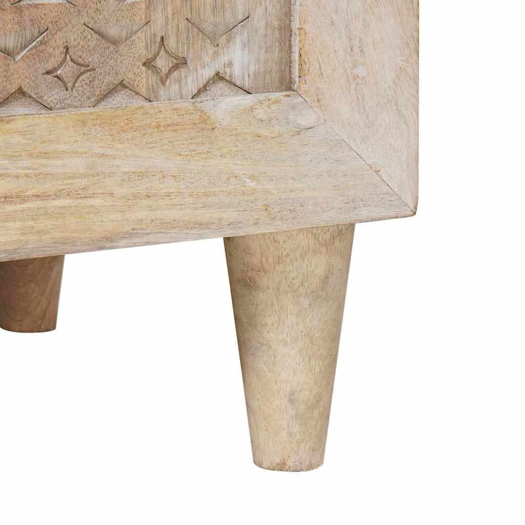Sideboard Bleg Hvid 90 x 33 x 75 cm Massivt mangotræ