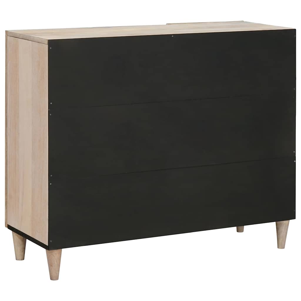 Sideboard Bleg Hvid 90 x 33 x 75 cm Massivt mangotræ