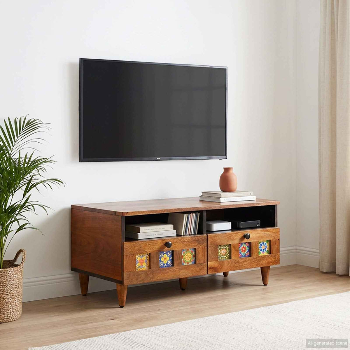 TV-skab Valnød 70 x 33 x 46 cm Massivt mangotræ