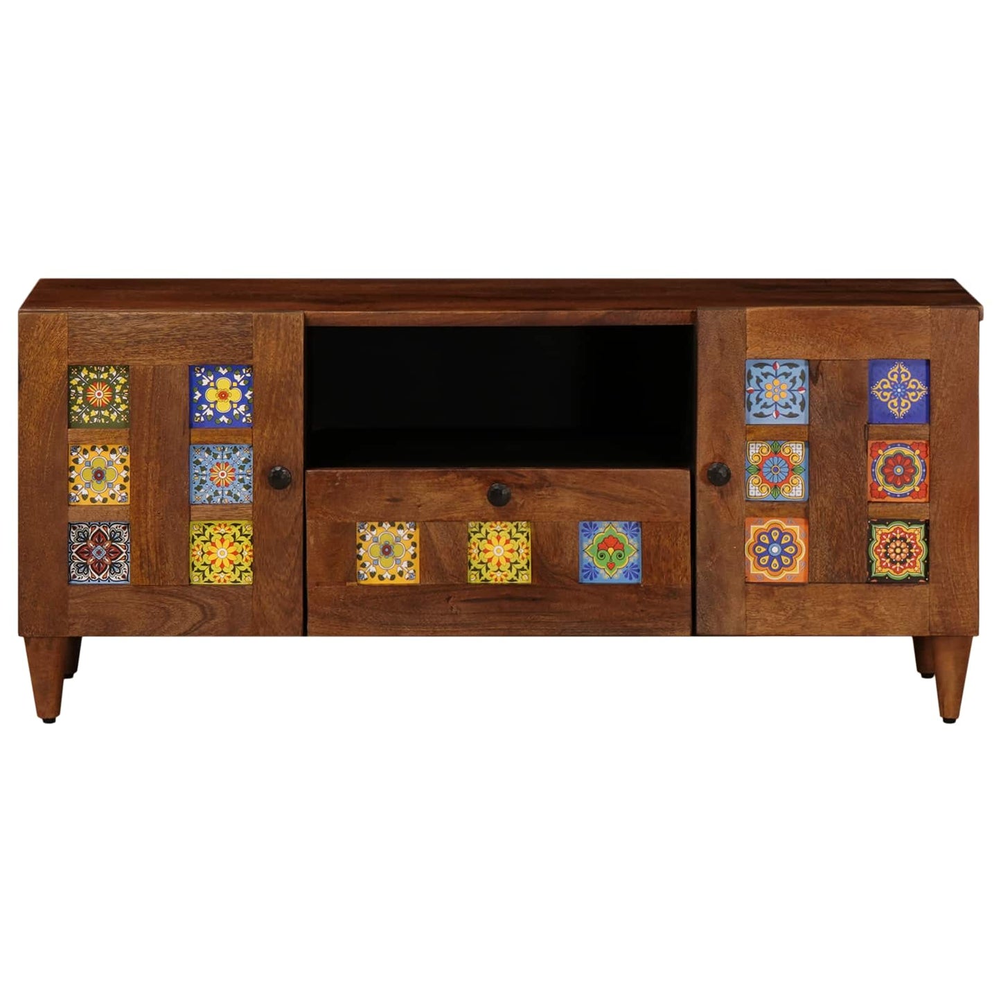TV-skab med skuffe Valnød 105 x 33 x 46 cm Massivt mangotræ