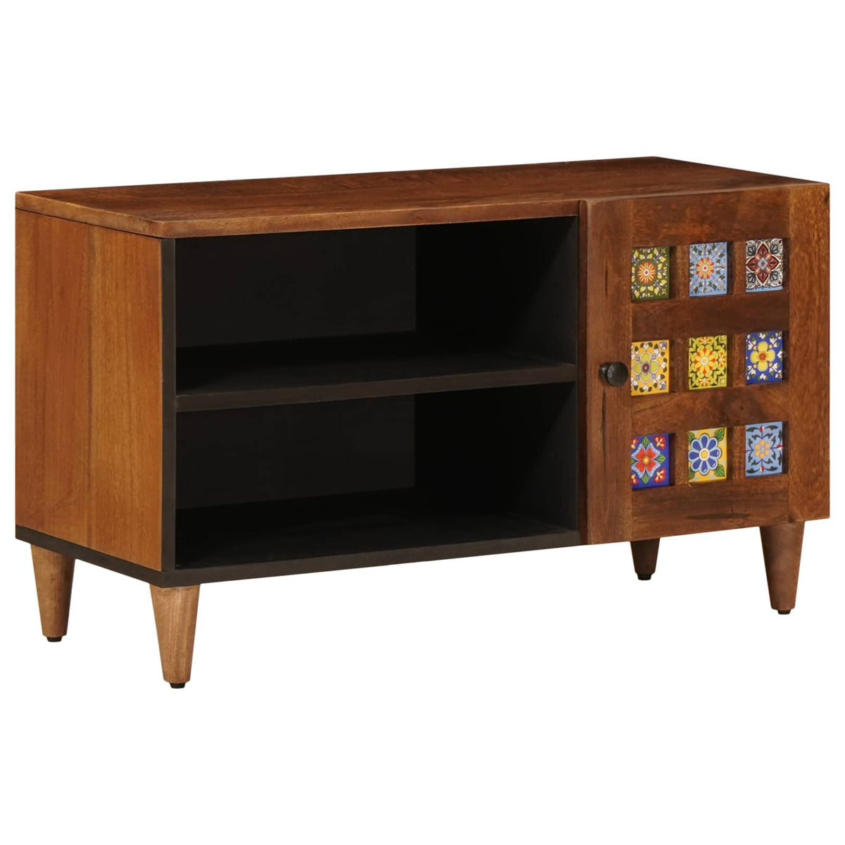 TV-skab med opbevaring Valnød 80 x 33 x 46 cm Massivt mangotræ
