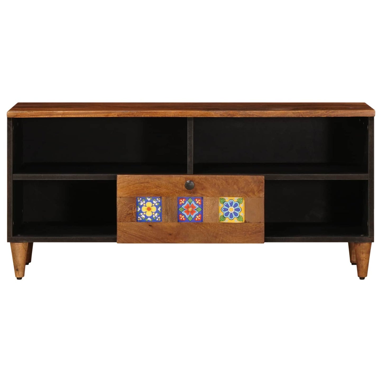 TV-skab med skuffe Valnød 100 x 33 x 46 cm Massivt mangotræ