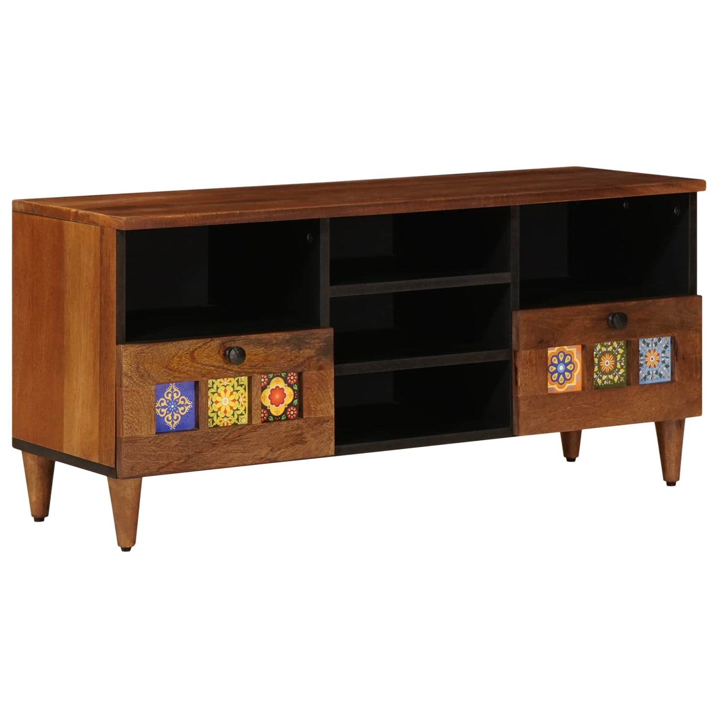 TV-skab med skuffe Valnød 100 x 33 x 46 cm Massivt mangotræ