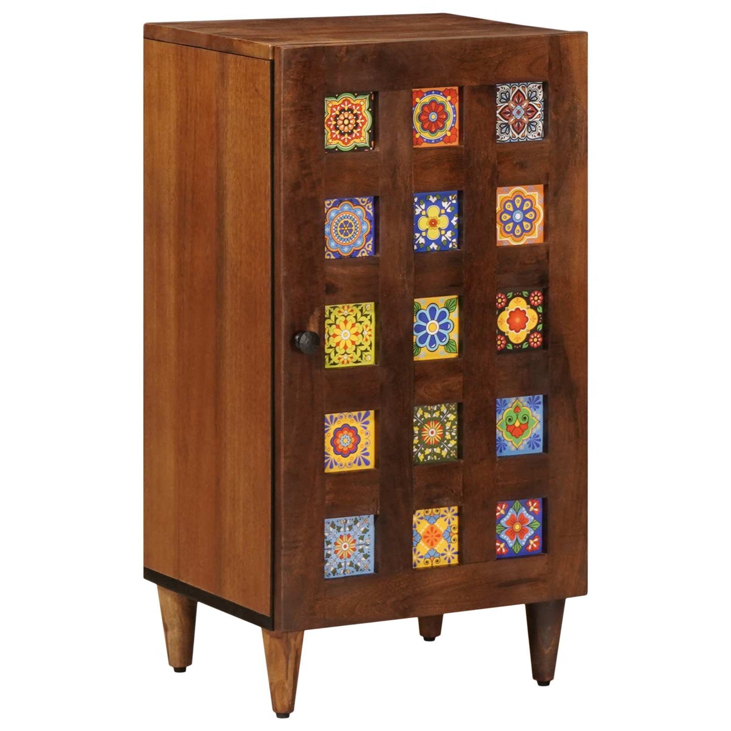 Sideboard med dør Valnød 40 x 33 x 75 cm Massivt mangotræ