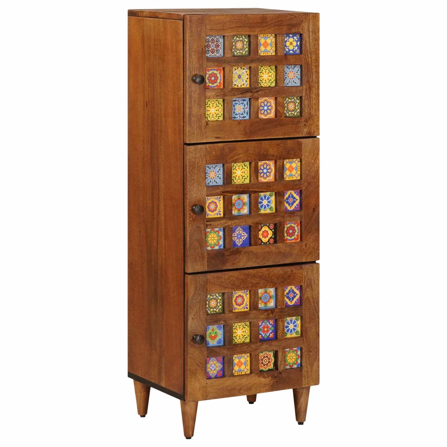 Highboard Valnød 40 x 33 x 110 cm Massivt mangotræ
