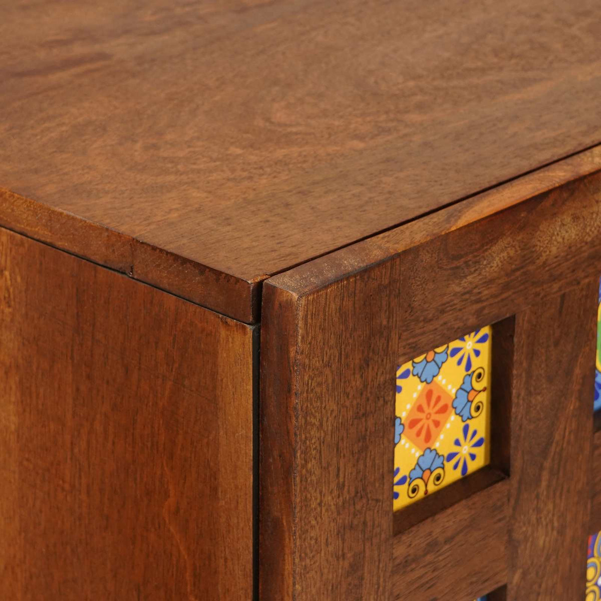 Highboard Valnød 60 x 33,5 x 100 cm Massivt mangotræ
