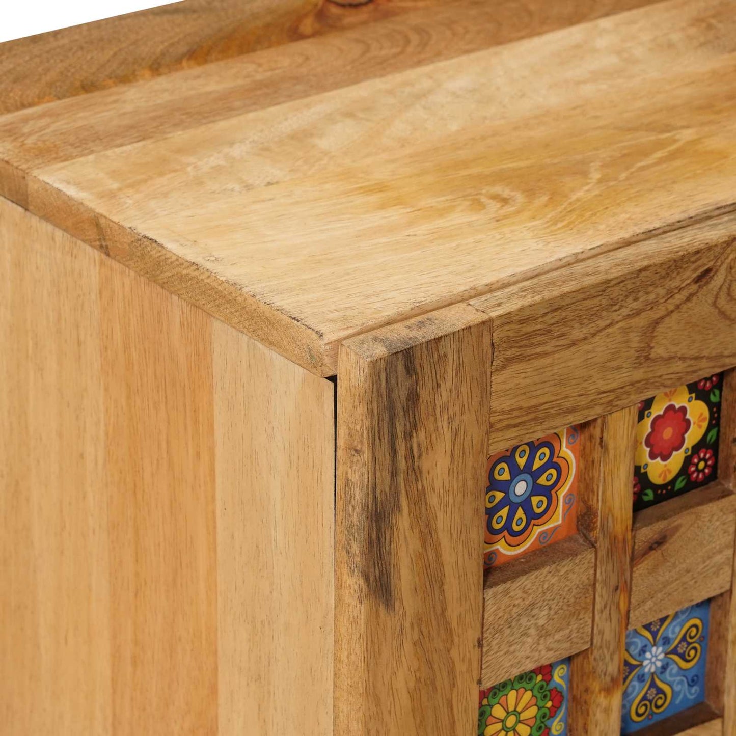 TV-skab med hylde Naturfarvet 105 x 33 x 46 cm Massivt mangotræ