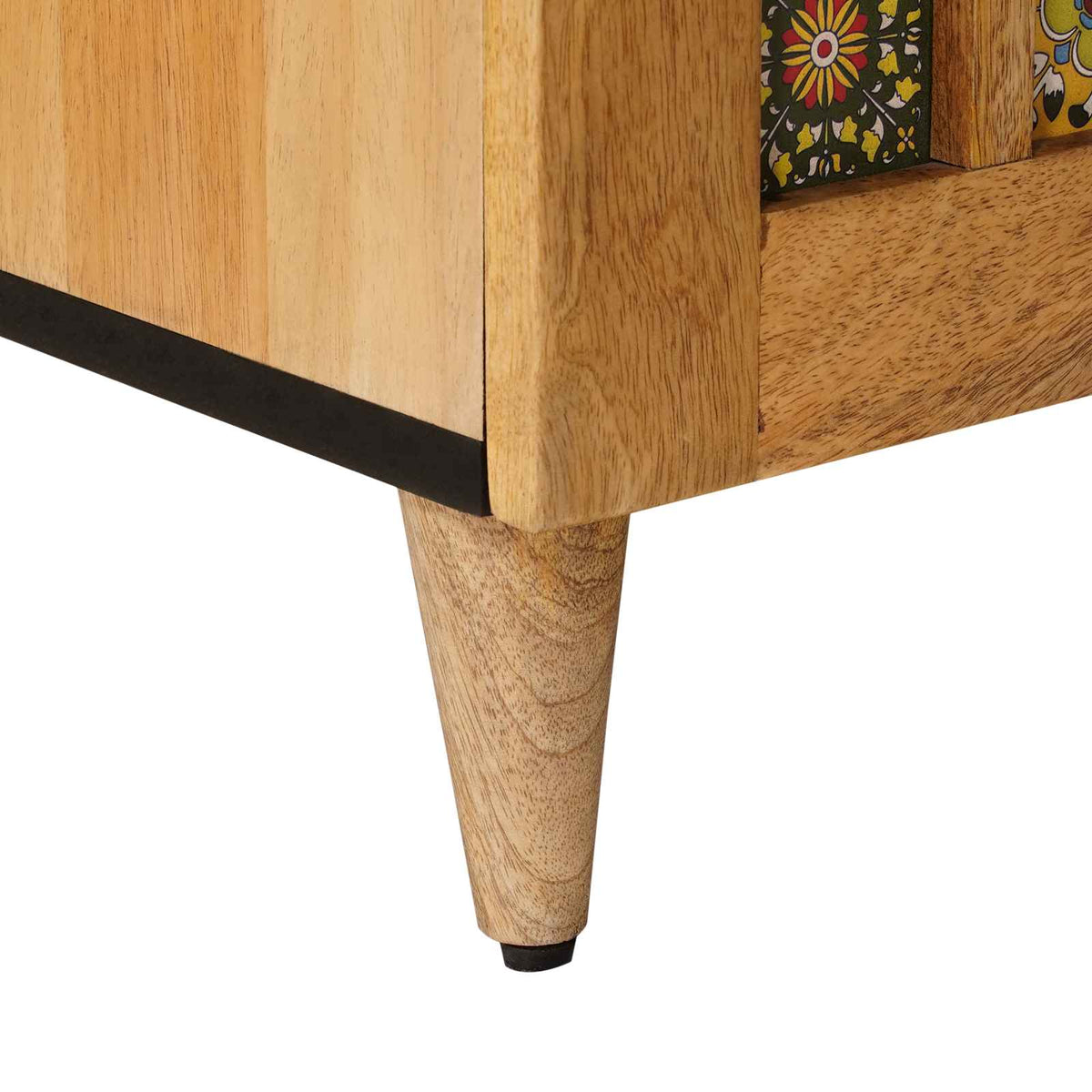 TV-skab med hylde Naturfarvet 105 x 33 x 46 cm Massivt mangotræ