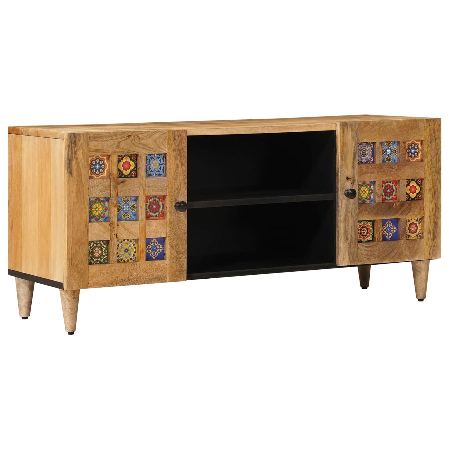 TV-skab med hylde Naturfarvet 105 x 33 x 46 cm Massivt mangotræ