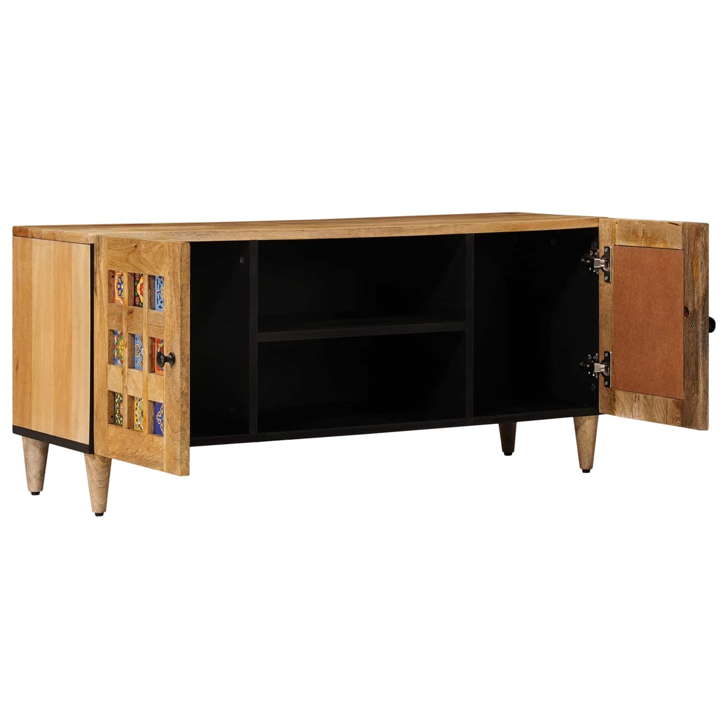 TV-skab med hylde Naturfarvet 105 x 33 x 46 cm Massivt mangotræ