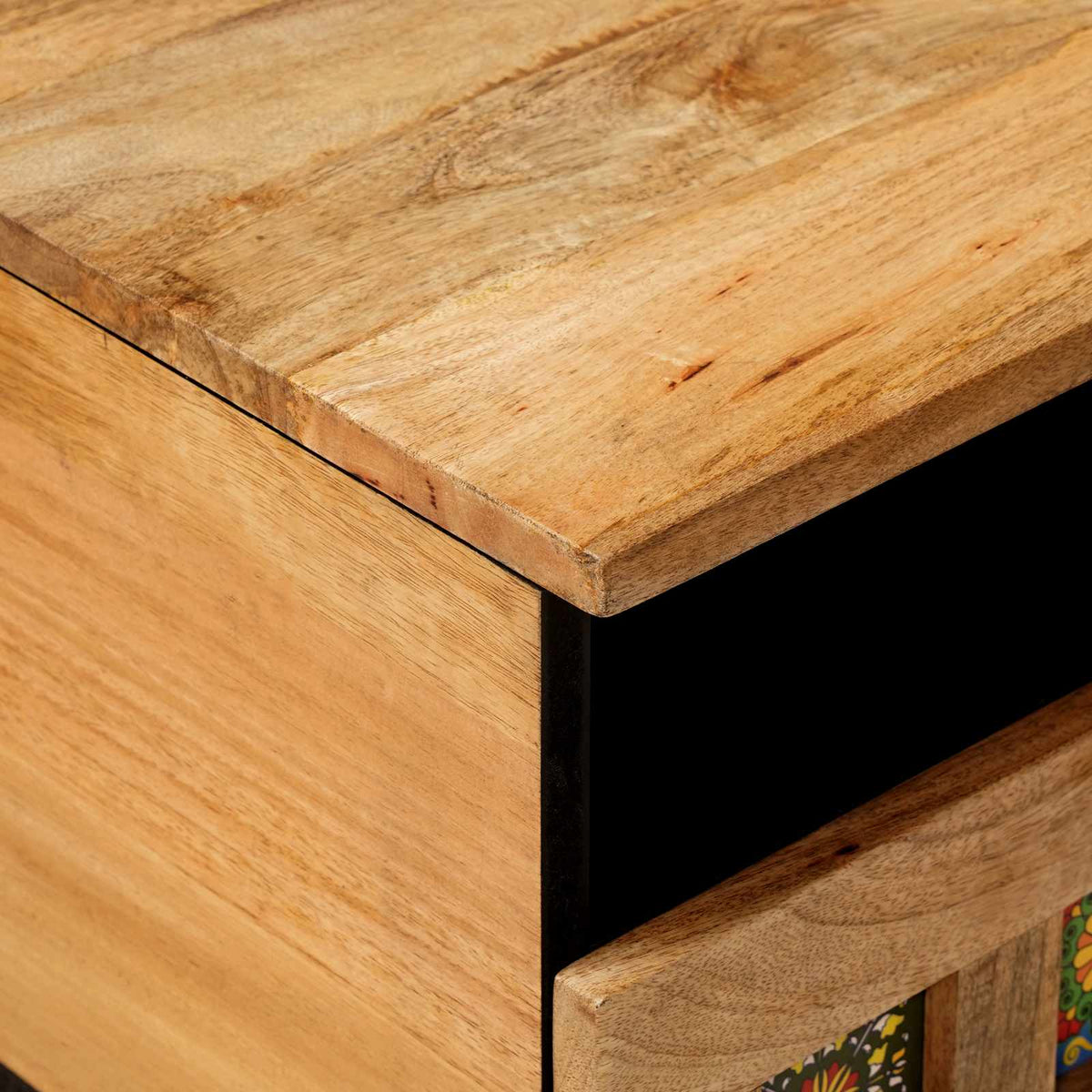Sofabord Naturfarvet 80 x 54 x 40 cm Massivt mangotræ