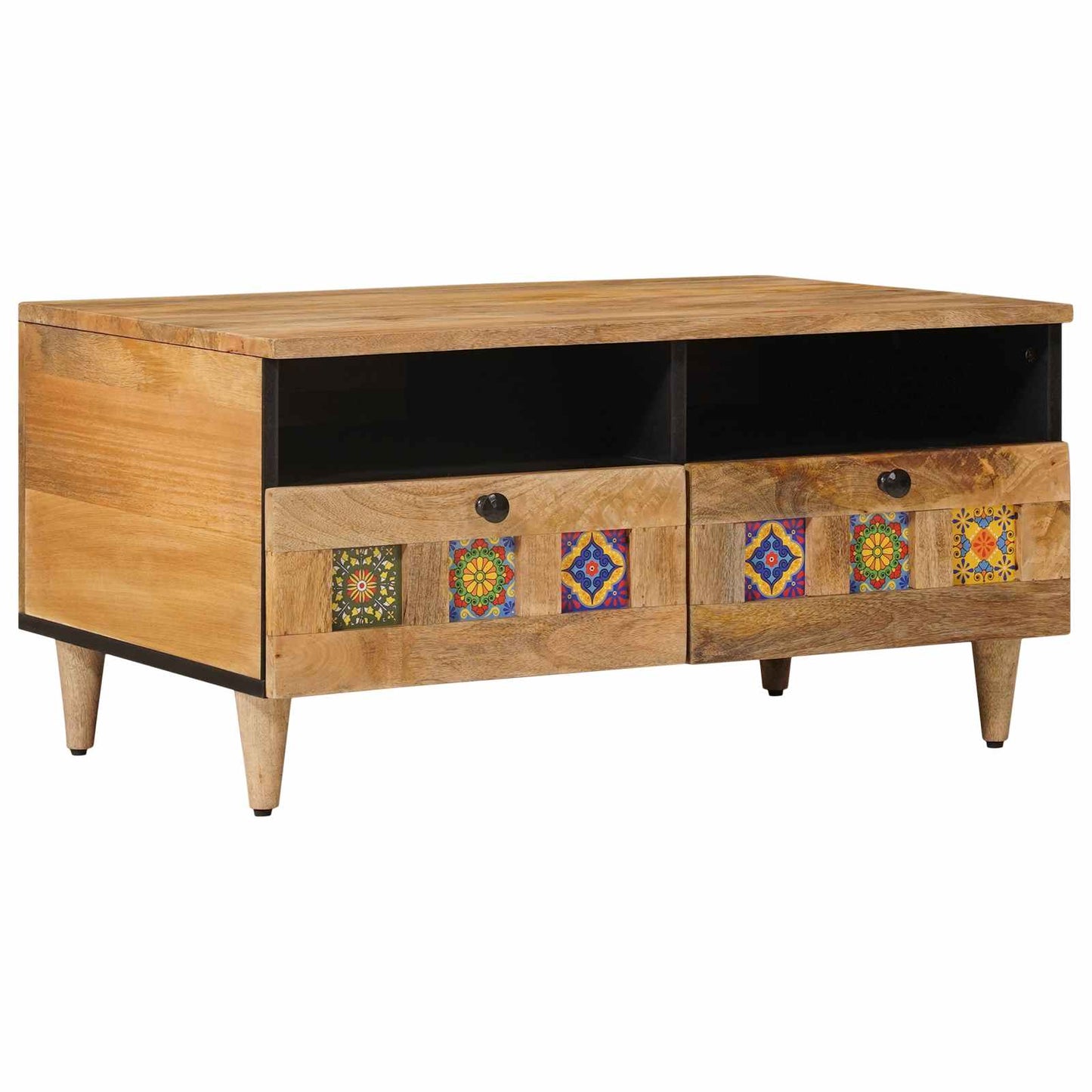 Sofabord Naturfarvet 80 x 54 x 40 cm Massivt mangotræ