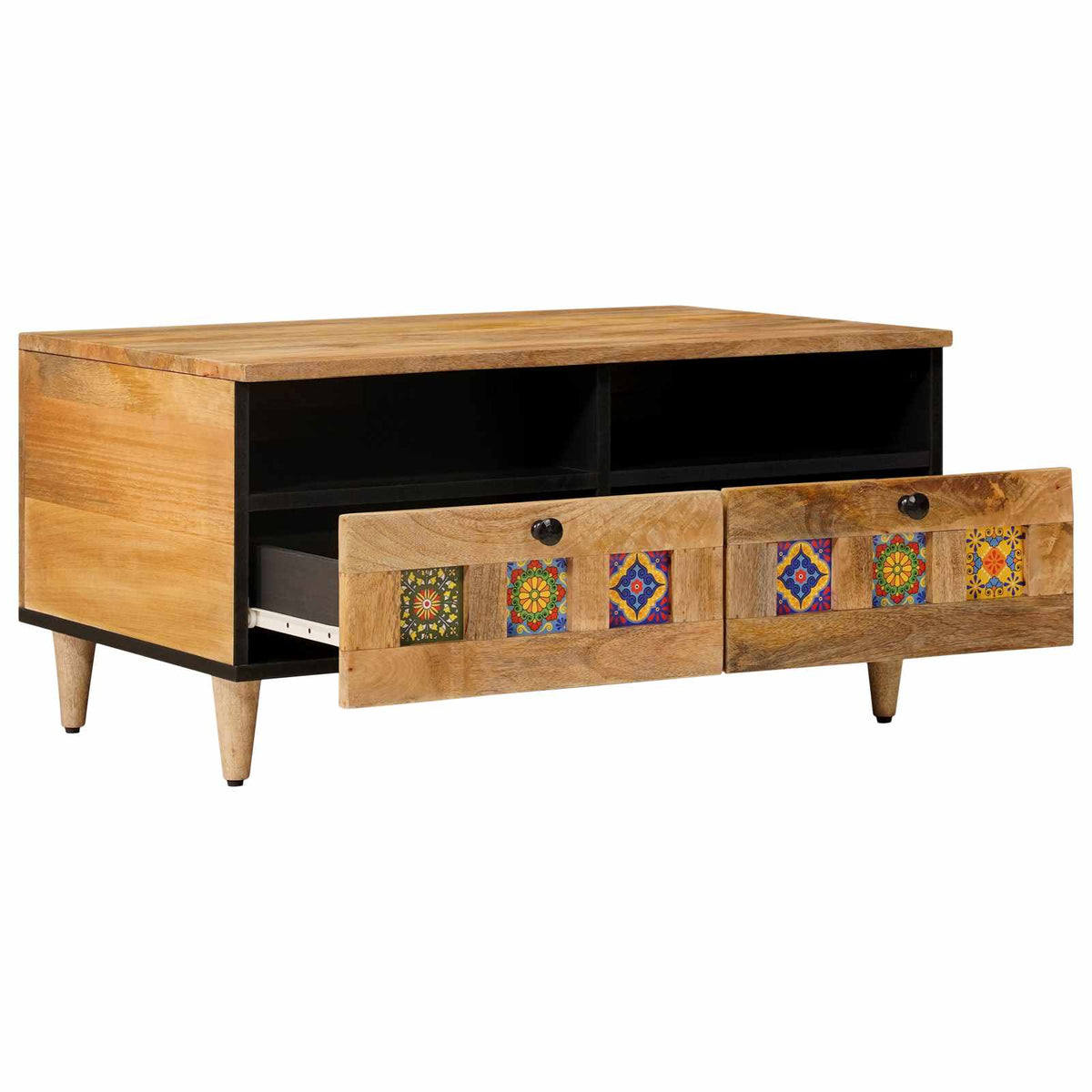 Sofabord Naturfarvet 80 x 54 x 40 cm Massivt mangotræ