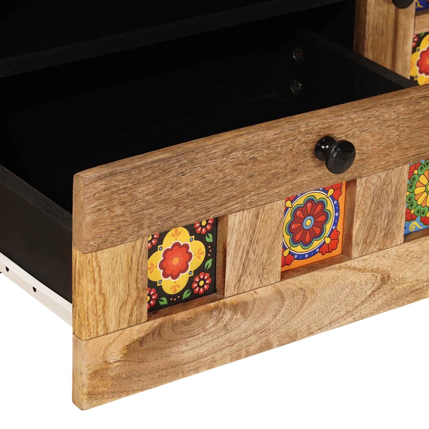 TV-skab med dør Naturfarvet 105 x 33,5 x 46 cm Massivt mangotræ