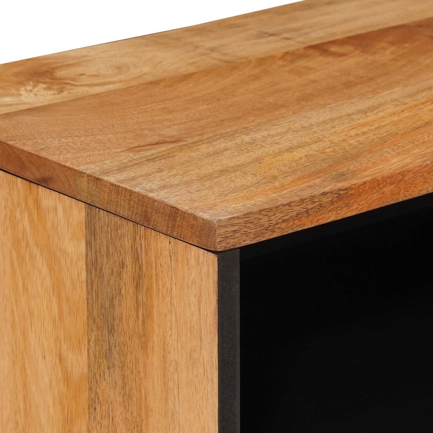 TV-skab med dør Naturfarvet 80 x 33 x 46 cm Massivt mangotræ