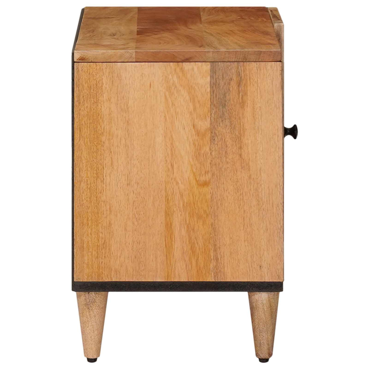 TV-skab med dør Naturfarvet 80 x 33 x 46 cm Massivt mangotræ