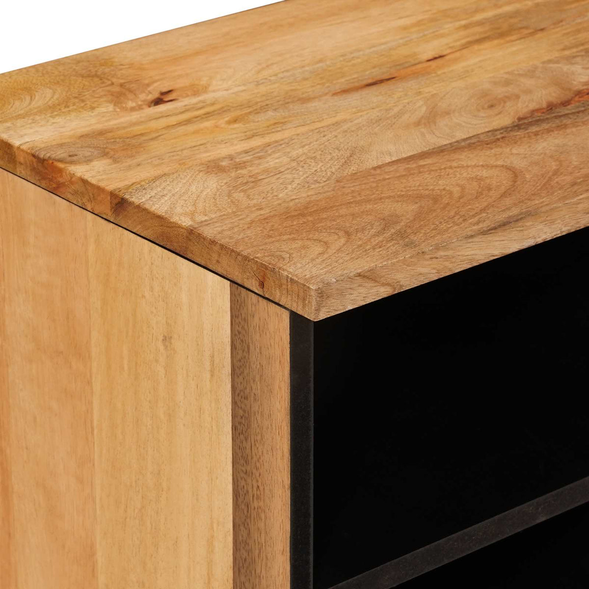 TV-skab med skuffe Naturfarvet 80 x 33 x 46 cm Massivt mangotræ