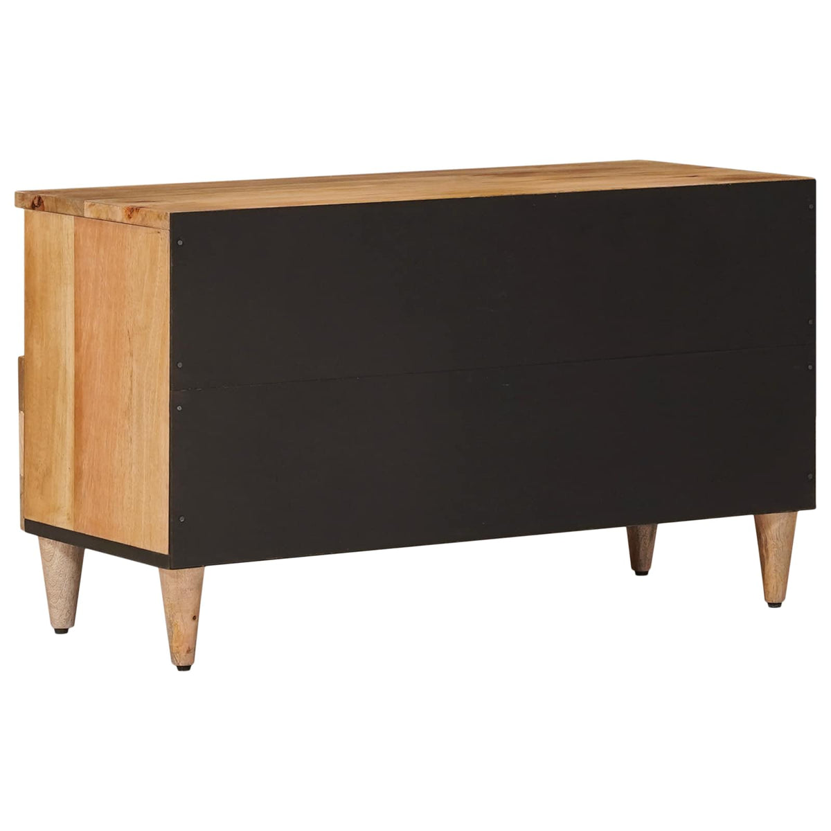 TV-skab med skuffe Naturfarvet 80 x 33 x 46 cm Massivt mangotræ