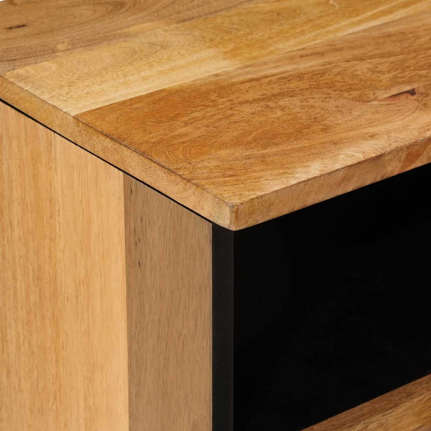 TV-skab med hylde Naturfarvet 100 x 33 x 46 cm Massivt mangotræ