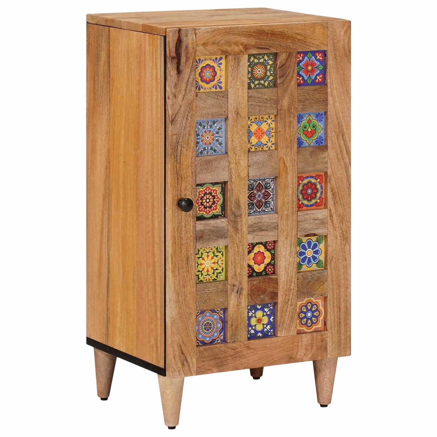 Sideboard med dør Naturfarvet 40 x 33 x 75 cm Massivt mangotræ