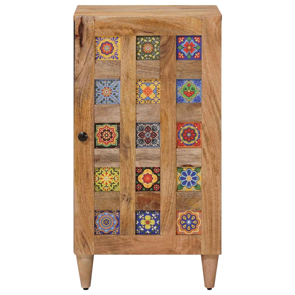Sideboard med dør Naturfarvet 40 x 33 x 75 cm Massivt mangotræ