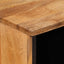 Sideboard med dør Naturfarvet 80 x 33 x 75 cm Massivt mangotræ