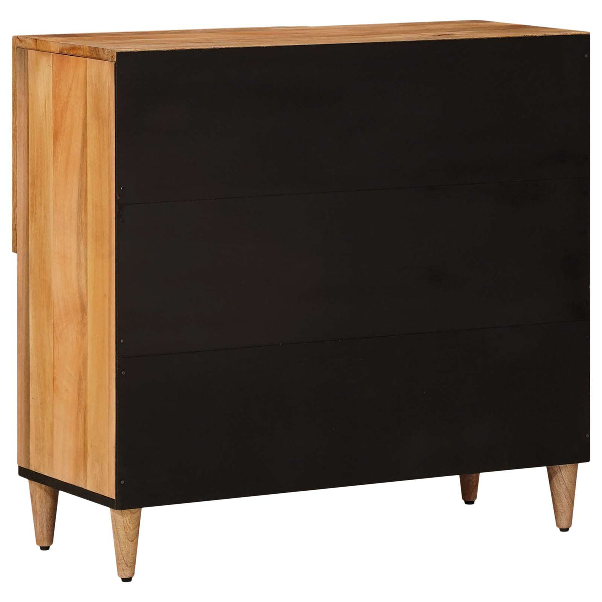 Sideboard med dør Naturfarvet 80 x 33 x 75 cm Massivt mangotræ