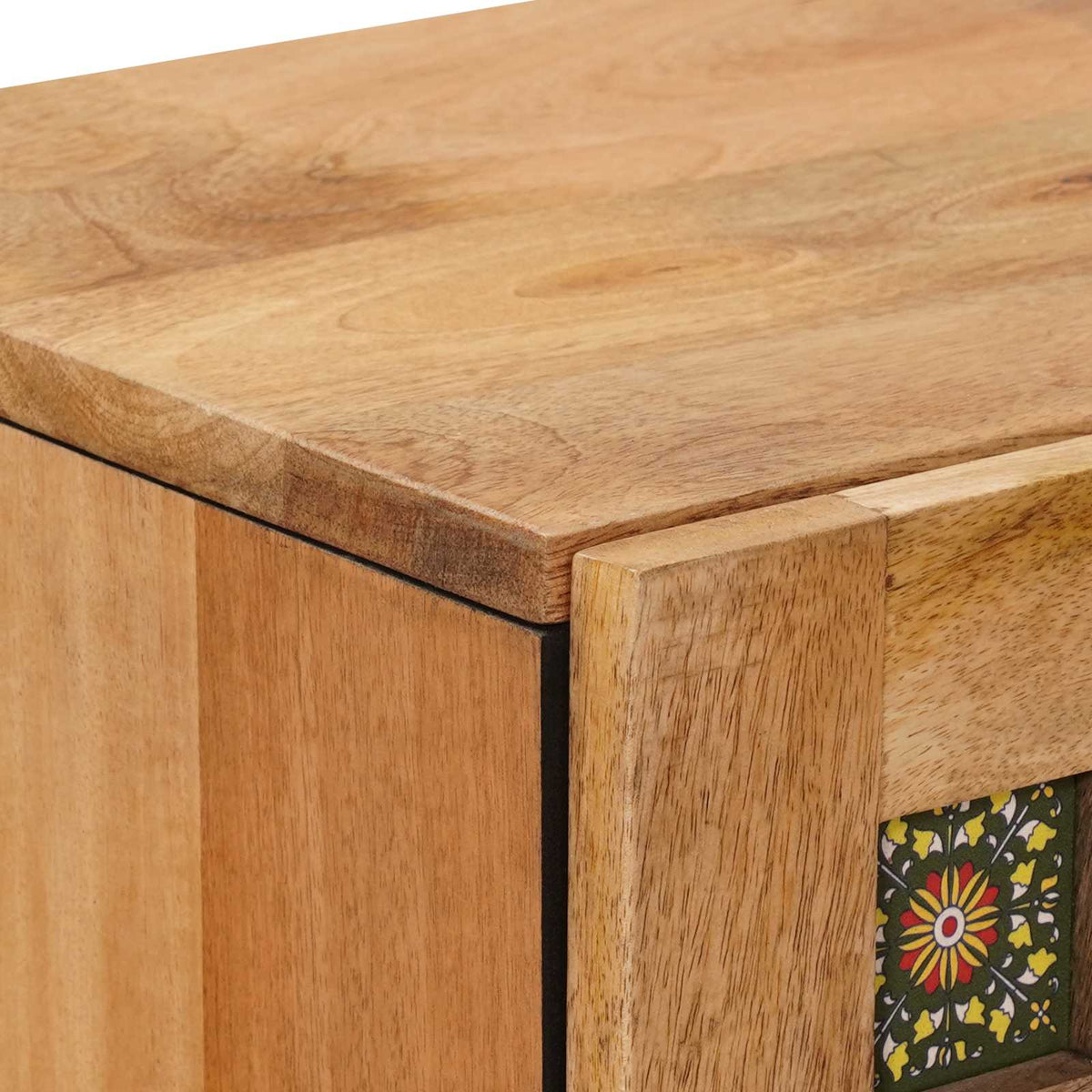 Highboard Naturfarvet 40 x 33 x 110 cm Massivt mangotræ