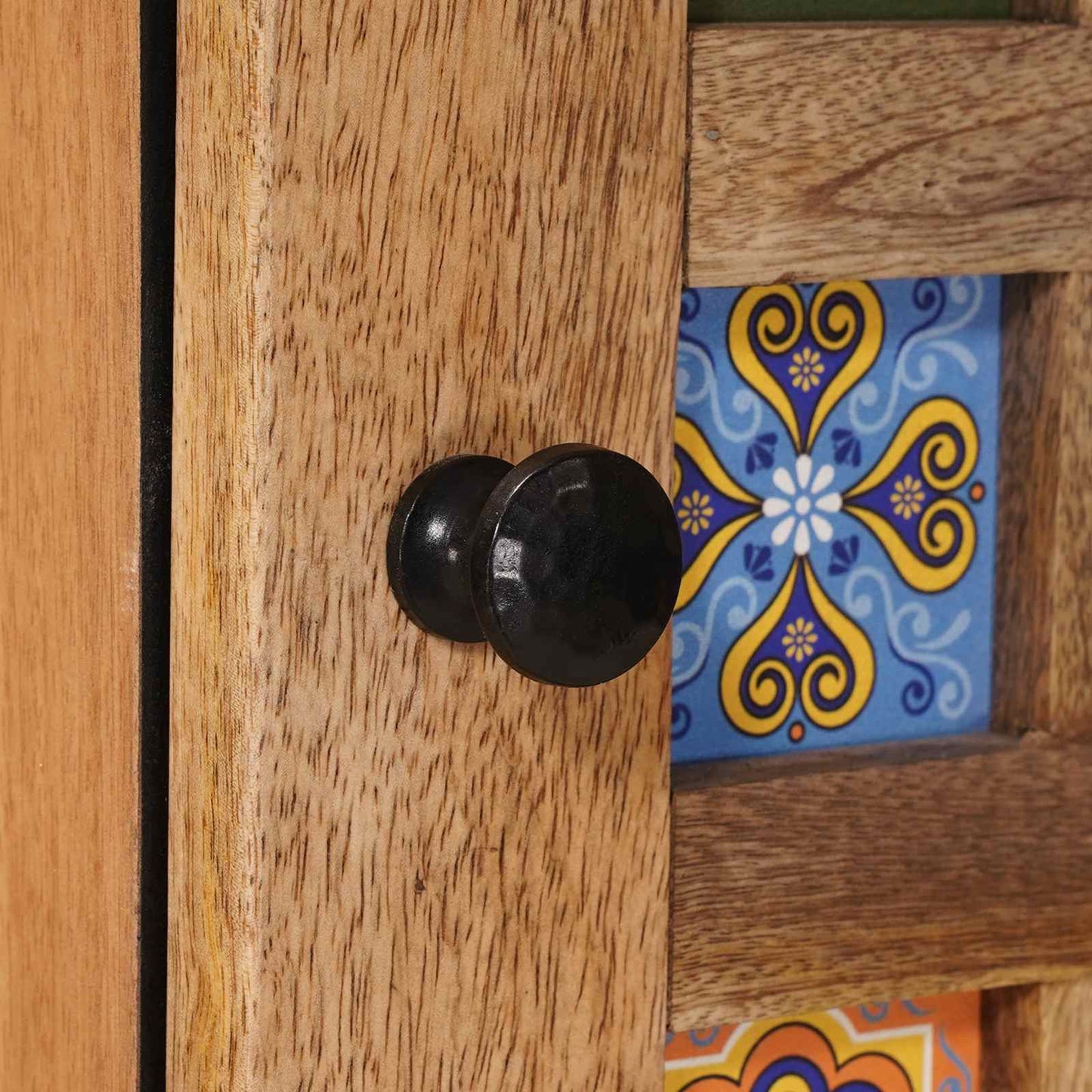 Highboard Naturfarvet 40 x 33 x 110 cm Massivt mangotræ