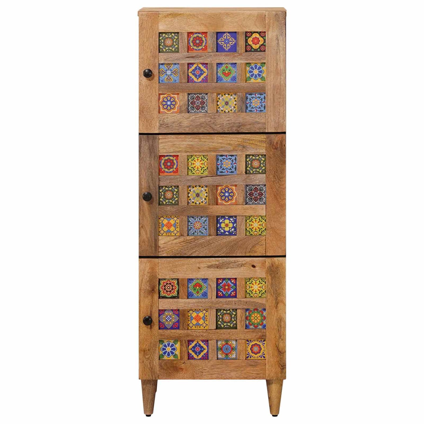 Highboard Naturfarvet 40 x 33 x 110 cm Massivt mangotræ