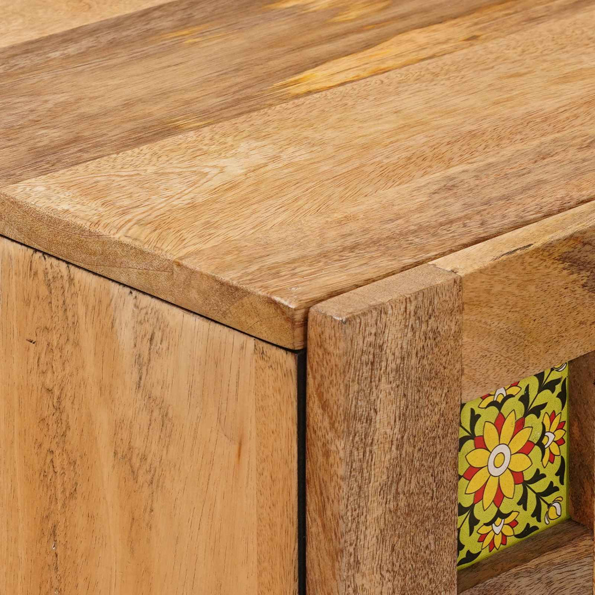 Highboard Naturfarvet 60 x 33,5 x 100 cm Massivt mangotræ