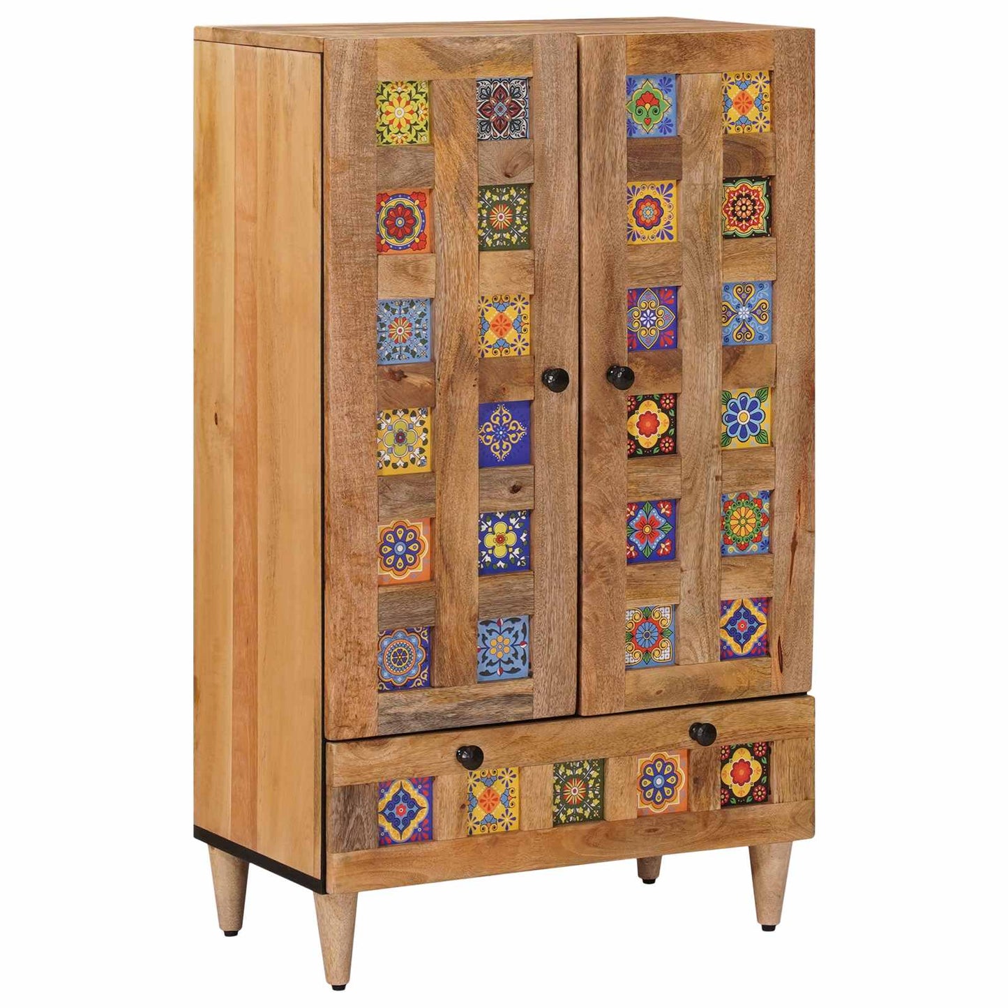 Highboard Naturfarvet 60 x 33,5 x 100 cm Massivt mangotræ