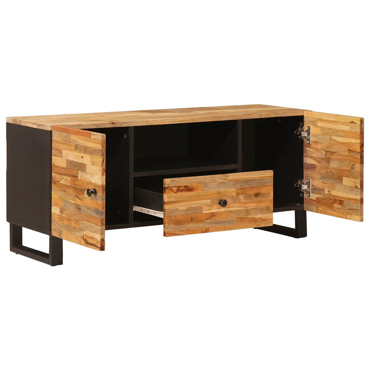 TV-skab Brun 105 x 33 x 46 cm Massivt mangotræ