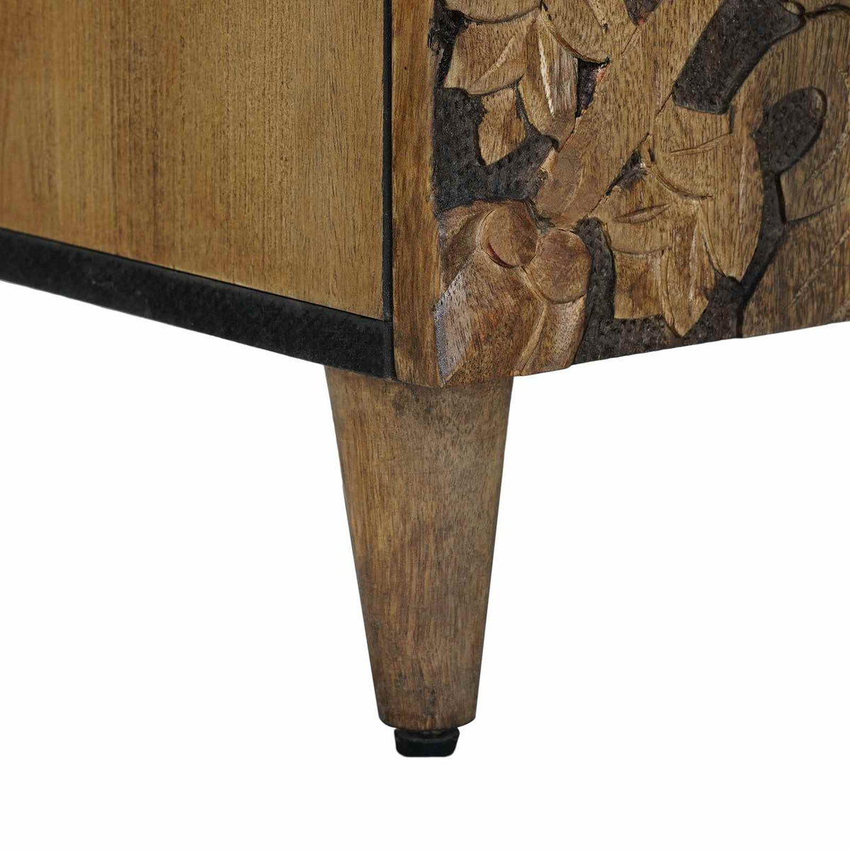 TV-skab Brun 105 x 33 x 46 cm Massivt mangotræ