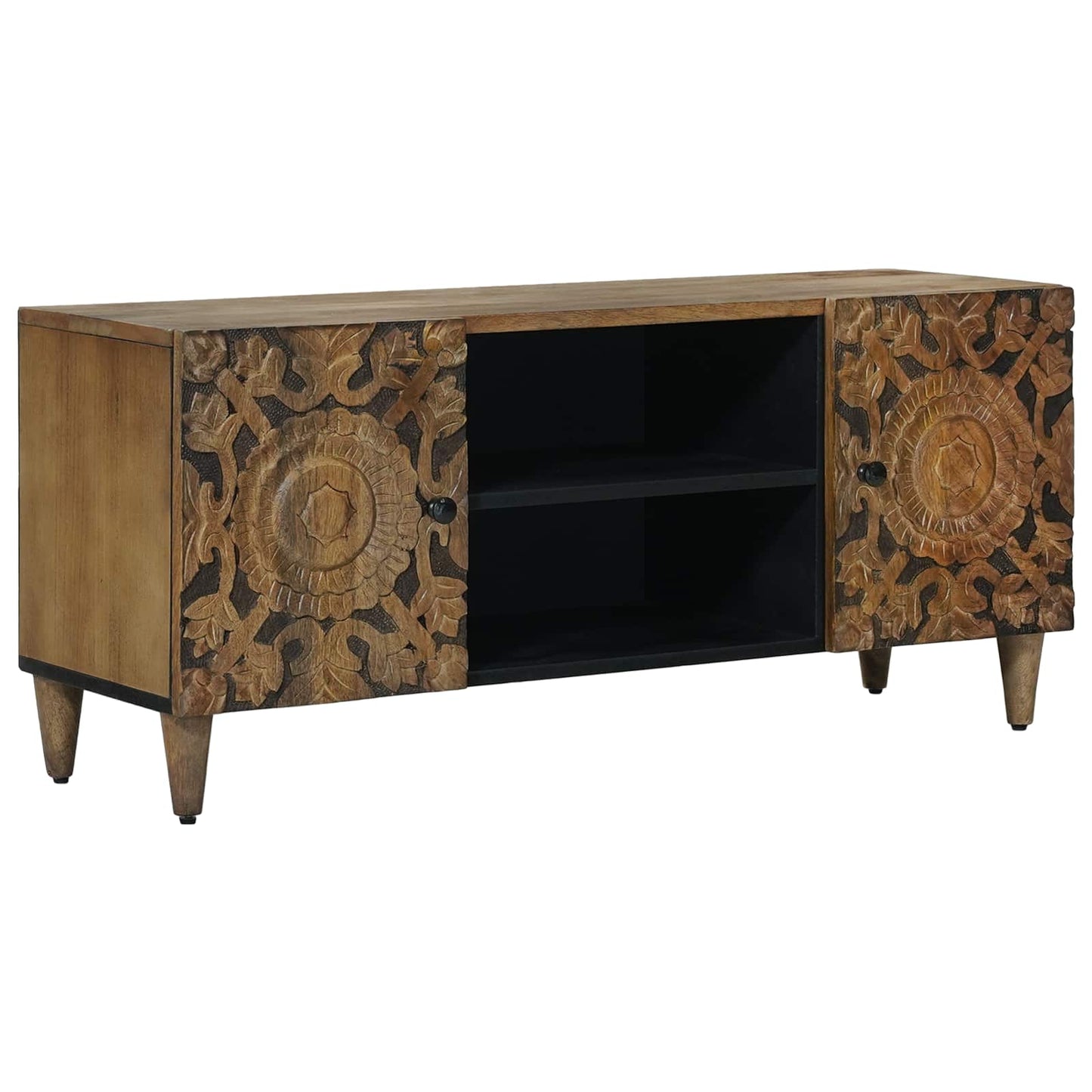 TV-skab Brun 105 x 33 x 46 cm Massivt mangotræ