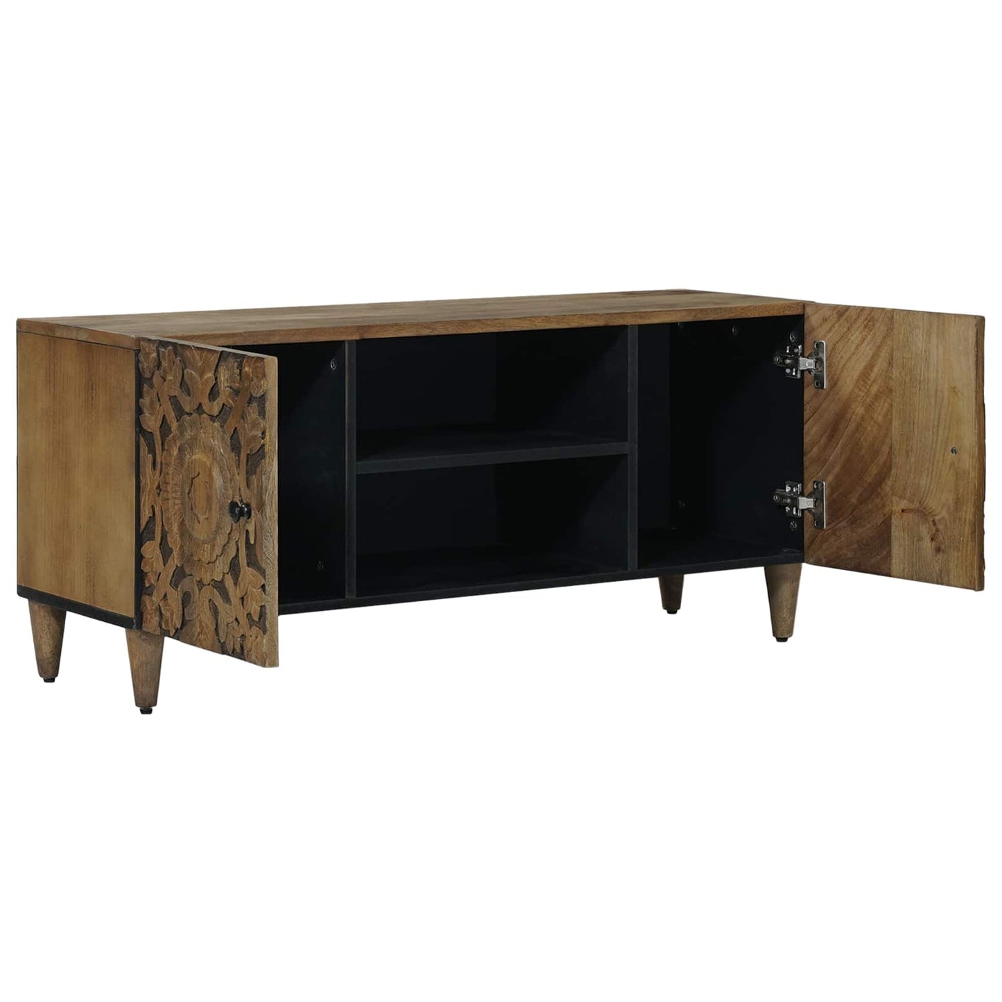 TV-skab Brun 105 x 33 x 46 cm Massivt mangotræ