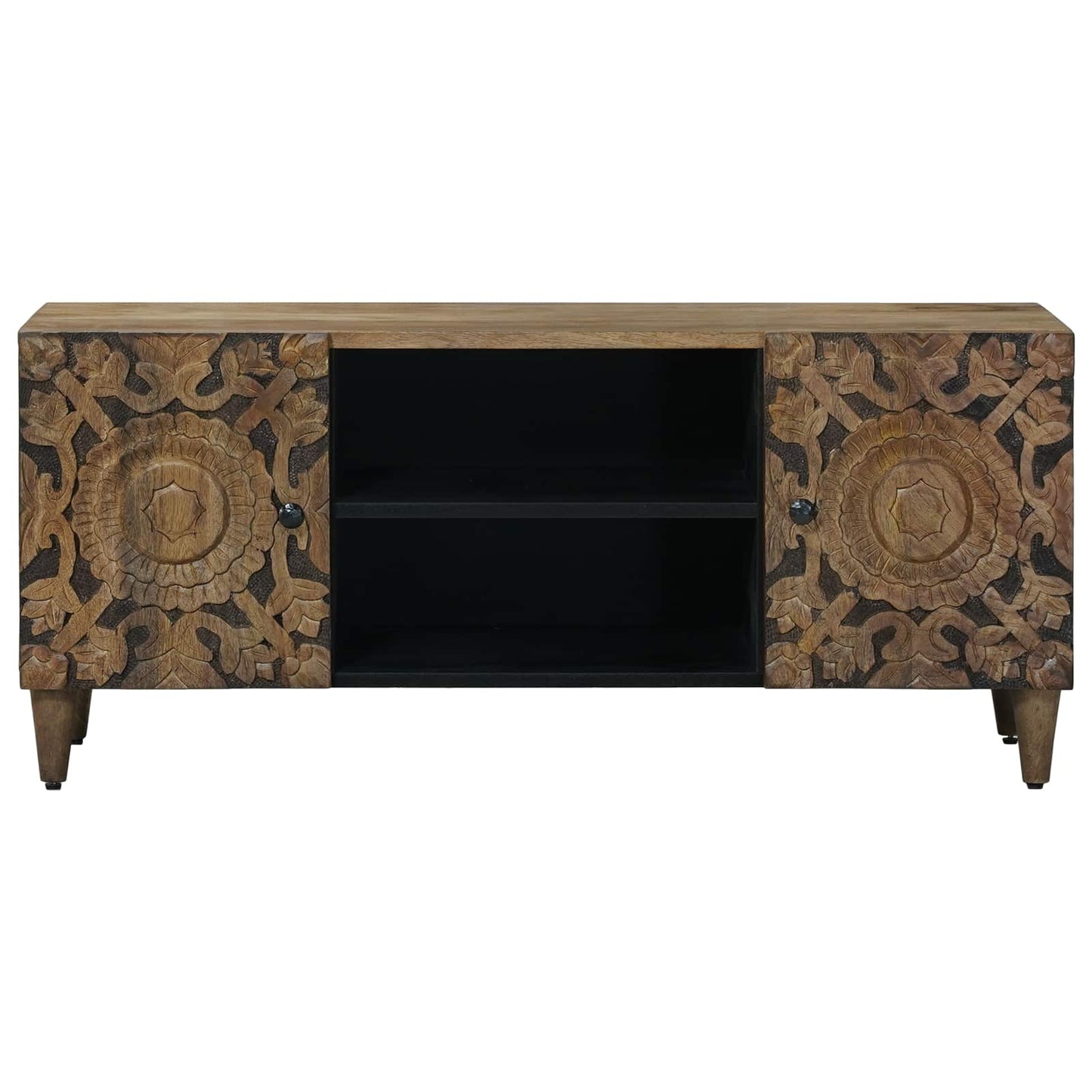 TV-skab Brun 105 x 33 x 46 cm Massivt mangotræ