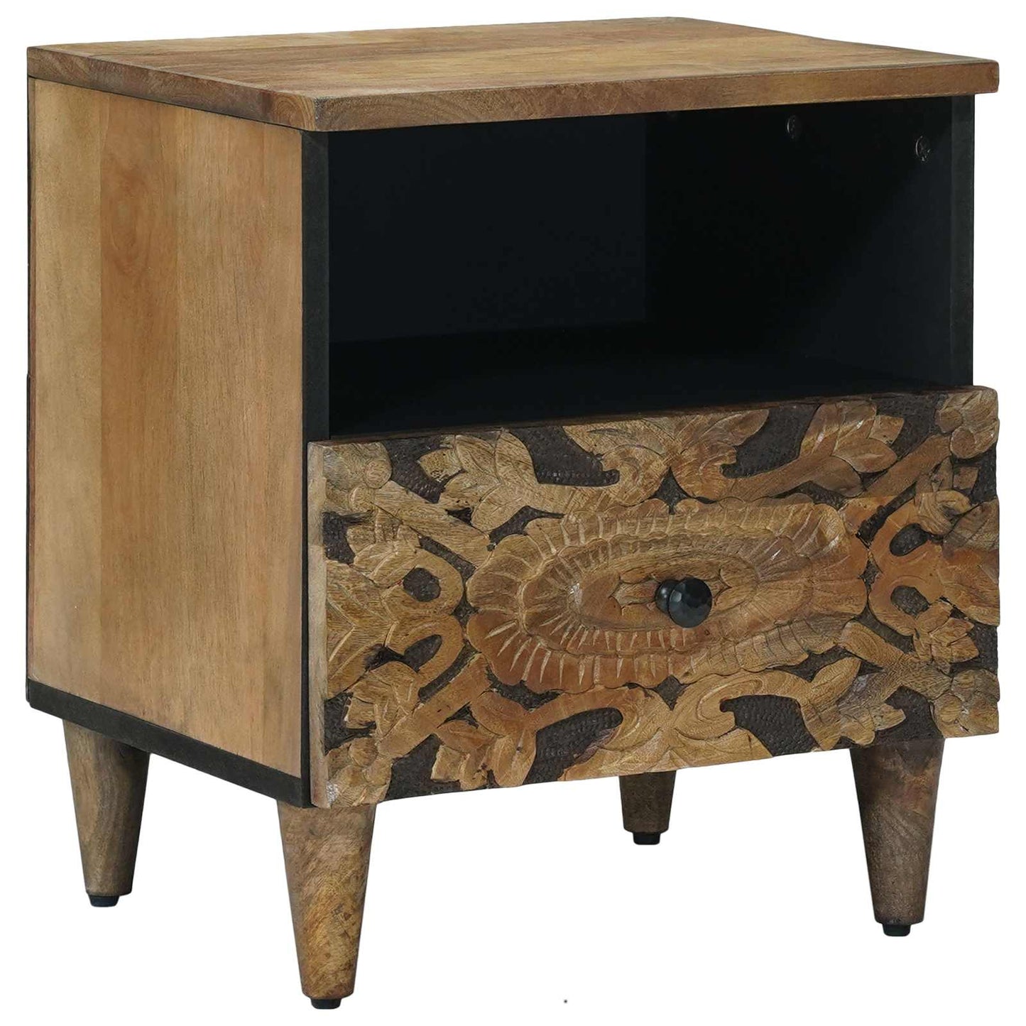 Sengekabinett 2 stk. Brun 40 x 33 x 46 cm Massivt mangotræ