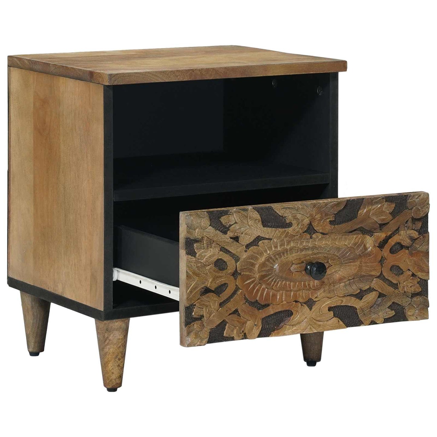 Sengekabinett 2 stk. Brun 40 x 33 x 46 cm Massivt mangotræ