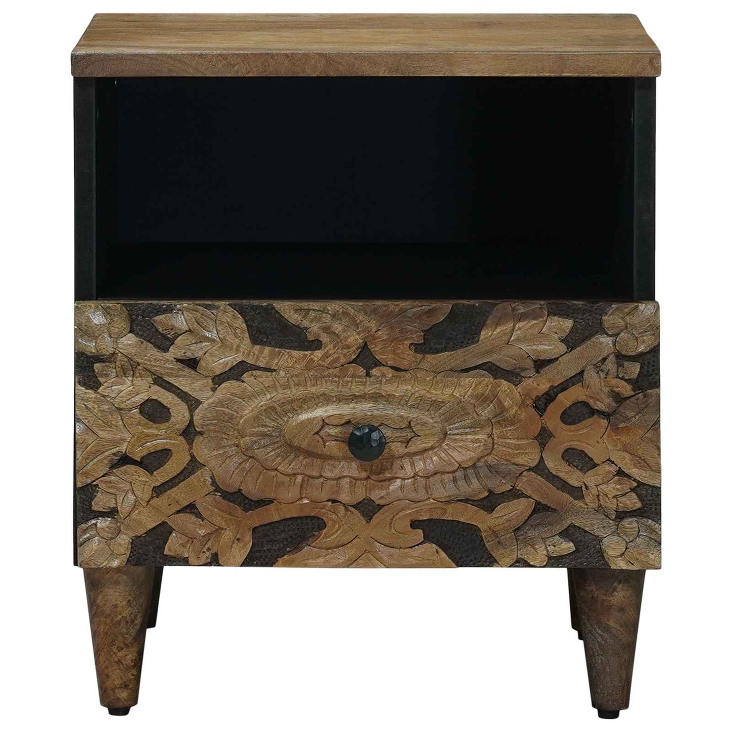 Sengekabinett 2 stk. Brun 40 x 33 x 46 cm Massivt mangotræ